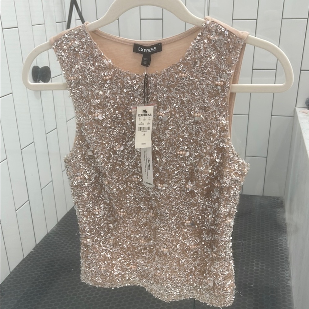 NWT Express Women's Sequin Tank Top